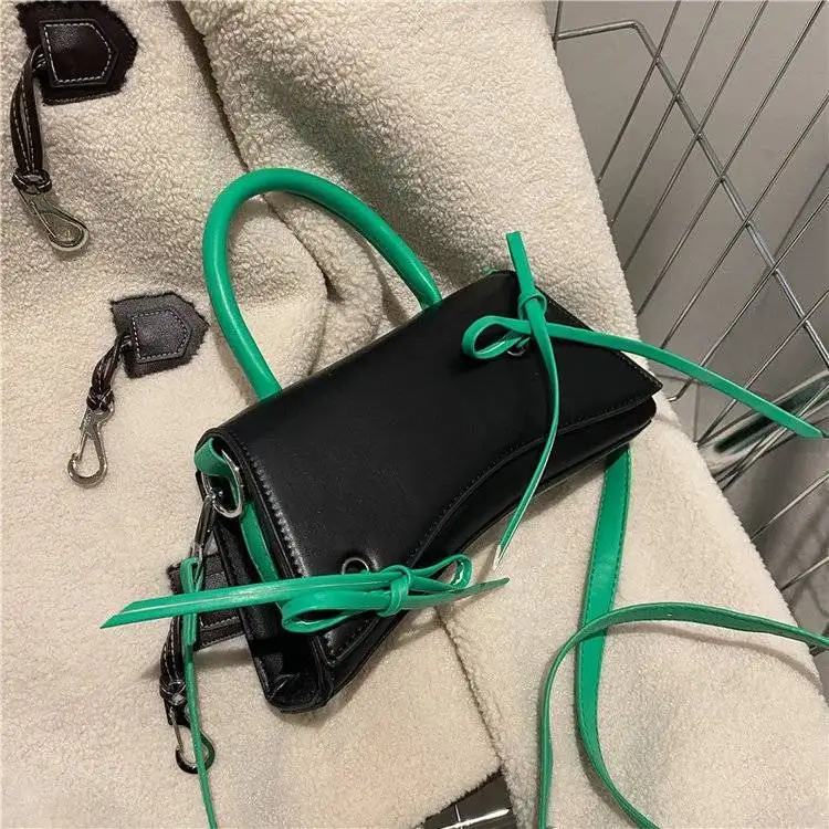 

Женские Модные контрастные сумки-мессенджеры на плечо, модные Универсальные мессенджеры, нишевые дизайнерские портативные квадратные сум...