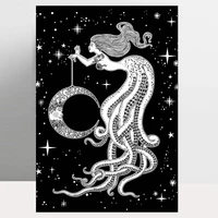 zhuoang octopus girl clear stamp for scrapbooking rubber stamp seal paper craft clear stamps card making