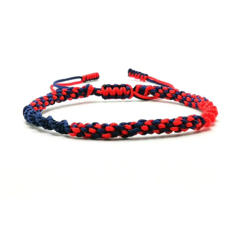 Модный тканый браслет ручной работы с красной нитью мужской плетеный бантом