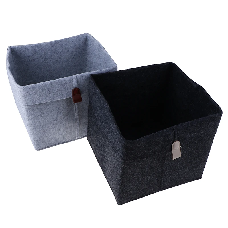 

Rectangular Felt Foldable Standing Decorative Storage Basket Toy Organizer Household Multifunctional Solid Soft Nordic Style