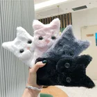 Теплый Зимний милый плюшевый чехол-накладка с кошачьими ушками для Samsung Galaxy A3 A300 A310 A320 A5 A500 A510 A520 2015 2016 2017, чехол для телефона