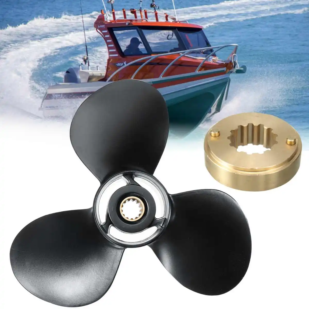 Для двигателя Mercury 25-70HP 10 5/8x12 подвесной пропеллер 48-73134A40 Морской Пропеллер 13 зуб сплайн 3 Лопасти алюминий