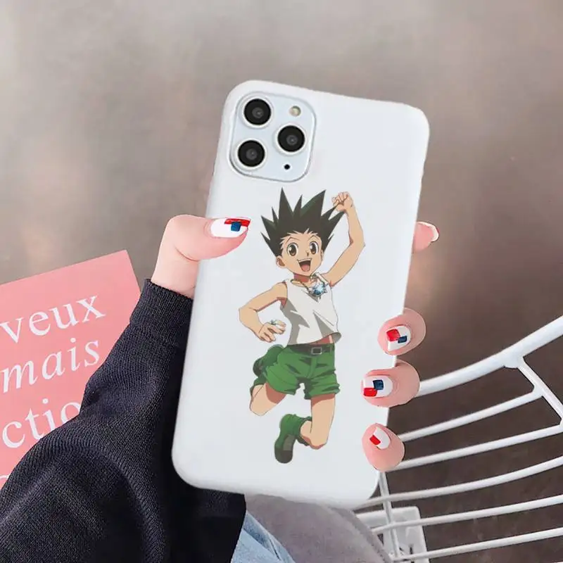 

Anime Hunter Hunters Phone Case White Candy Color for iPhone 6 7 8 11 12 s mini pro X XS XR MAX Plus