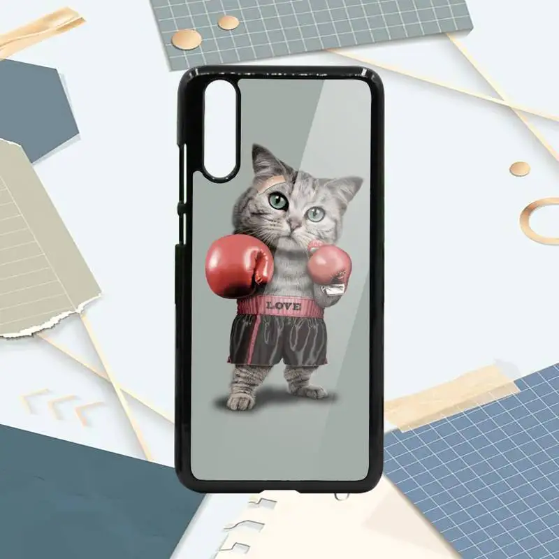 

Cute cartoon cat animal Phone Case PC For Samsung galaxy S note 8 9 20 10 e lite2019 plus pro ultra