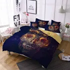 Комплект постельного белья с черепами, готический набор пододеяльников из микрофибры, наволочка, один двойной полный набор постельного белья, королева, король, 23 шт., для подростков