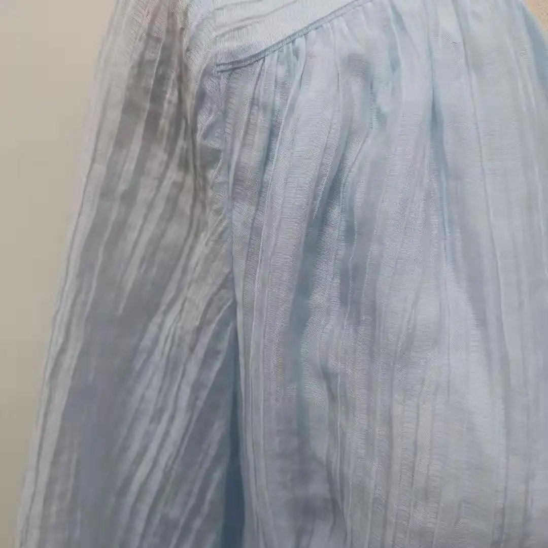 

Женское мини-платье с V-образным вырезом, эластичным поясом, длинным рукавом, каскадными оборками и пуговицами, весна-лето 2021