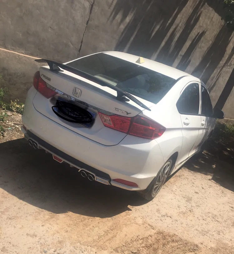 Для Honda City защита выхлопного отверстия заднего бампера для города набор бампер заднего переднего Лопата задний спойлер