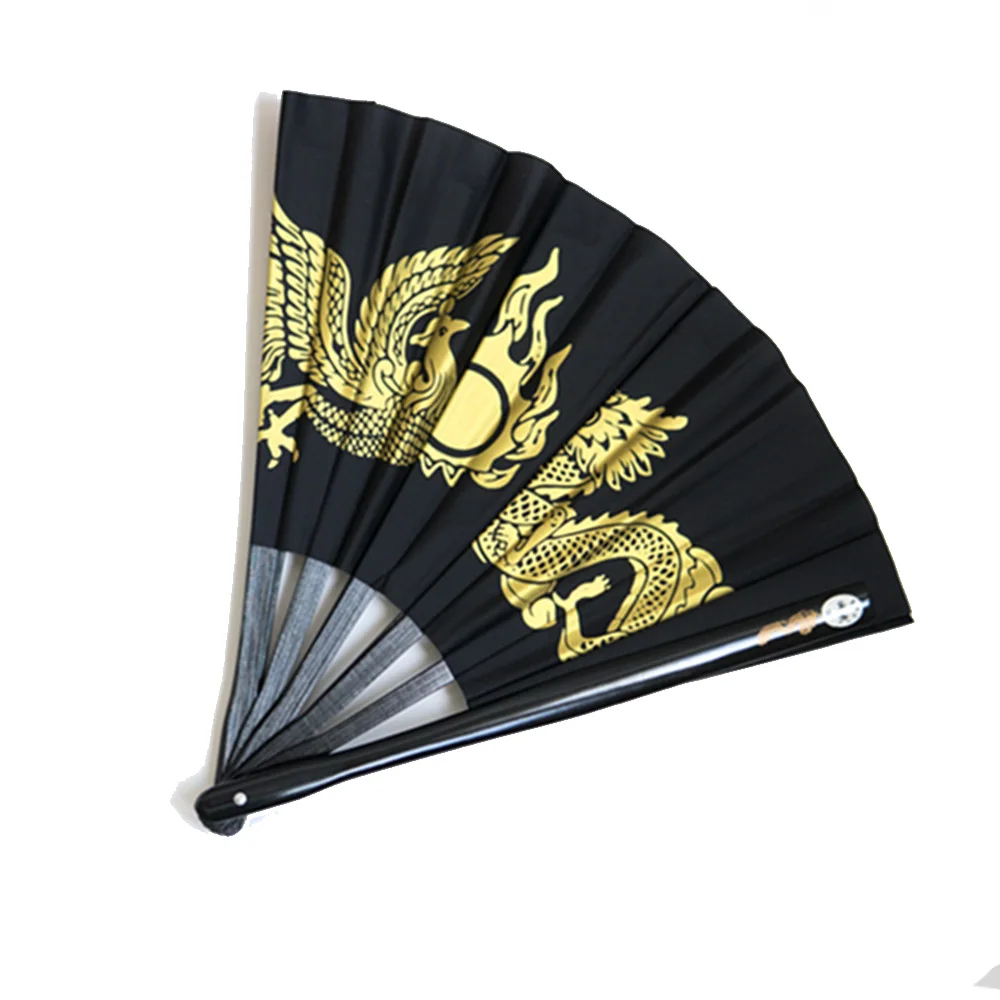 Бамбуковый веер для Тайцзи «Дракон и феникс»