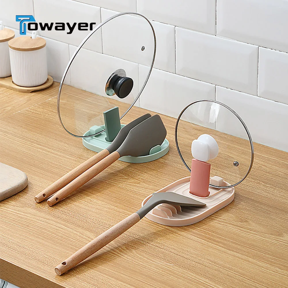 

Kitchen Organizer Spoon Holders Fork Spatula Rack Shelf Plastic Spoon Rest Chopsticks Holder Non-slip Kitchen Organizer