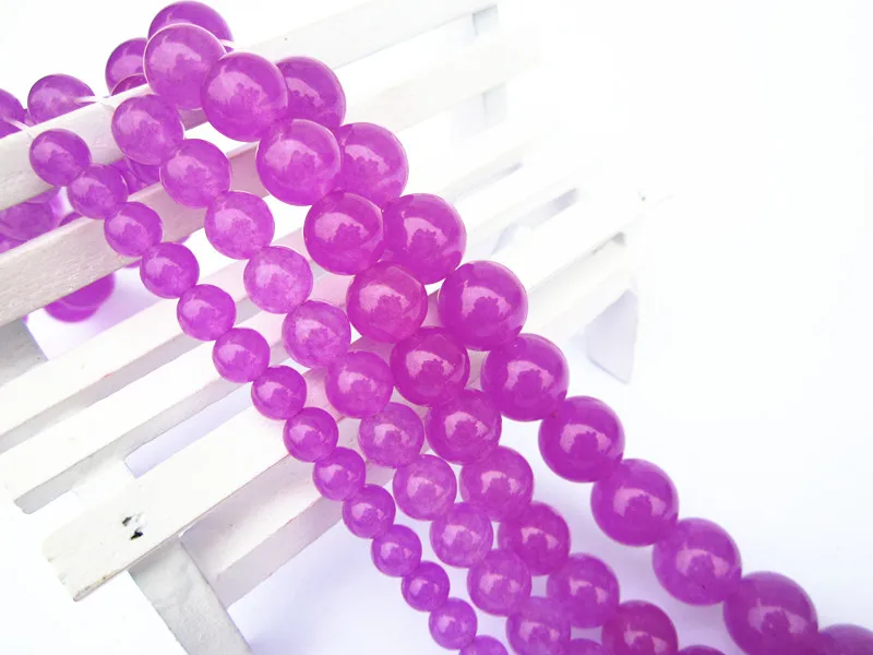 Фиолетовый Рубин халцедон DIY ручной браслет Будды ожерелье рассыпчатые бусины