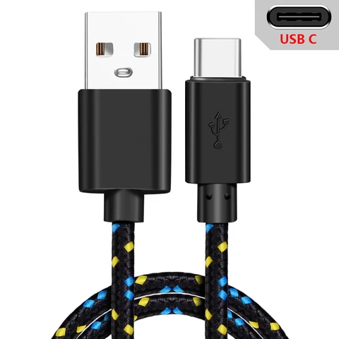 Кабель USB Type-C, Micro USB, для Samsung S20, S21, Xiaomi, в нейлоновой оплетке, мобильный телефон, с функцией быстрой зарядки