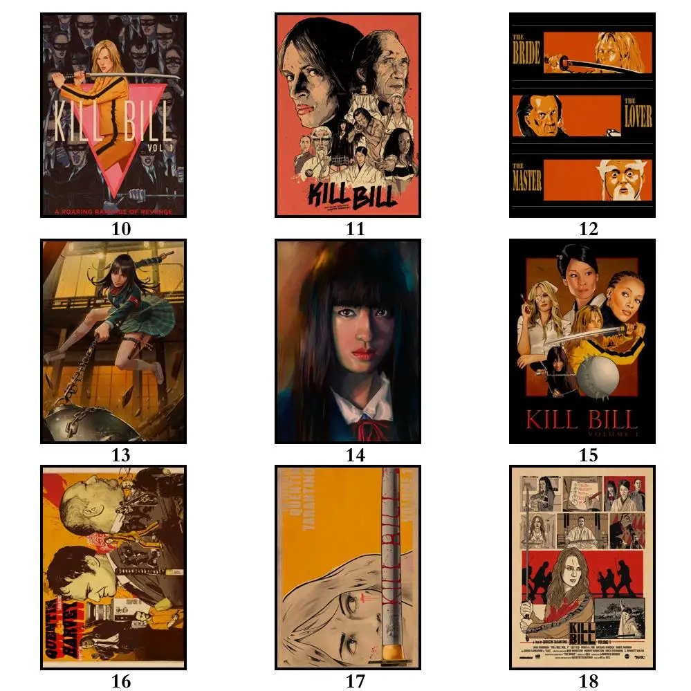 32 дизайна картина Квентина Убить Билла наклейка для дома искусство кофейни бара |