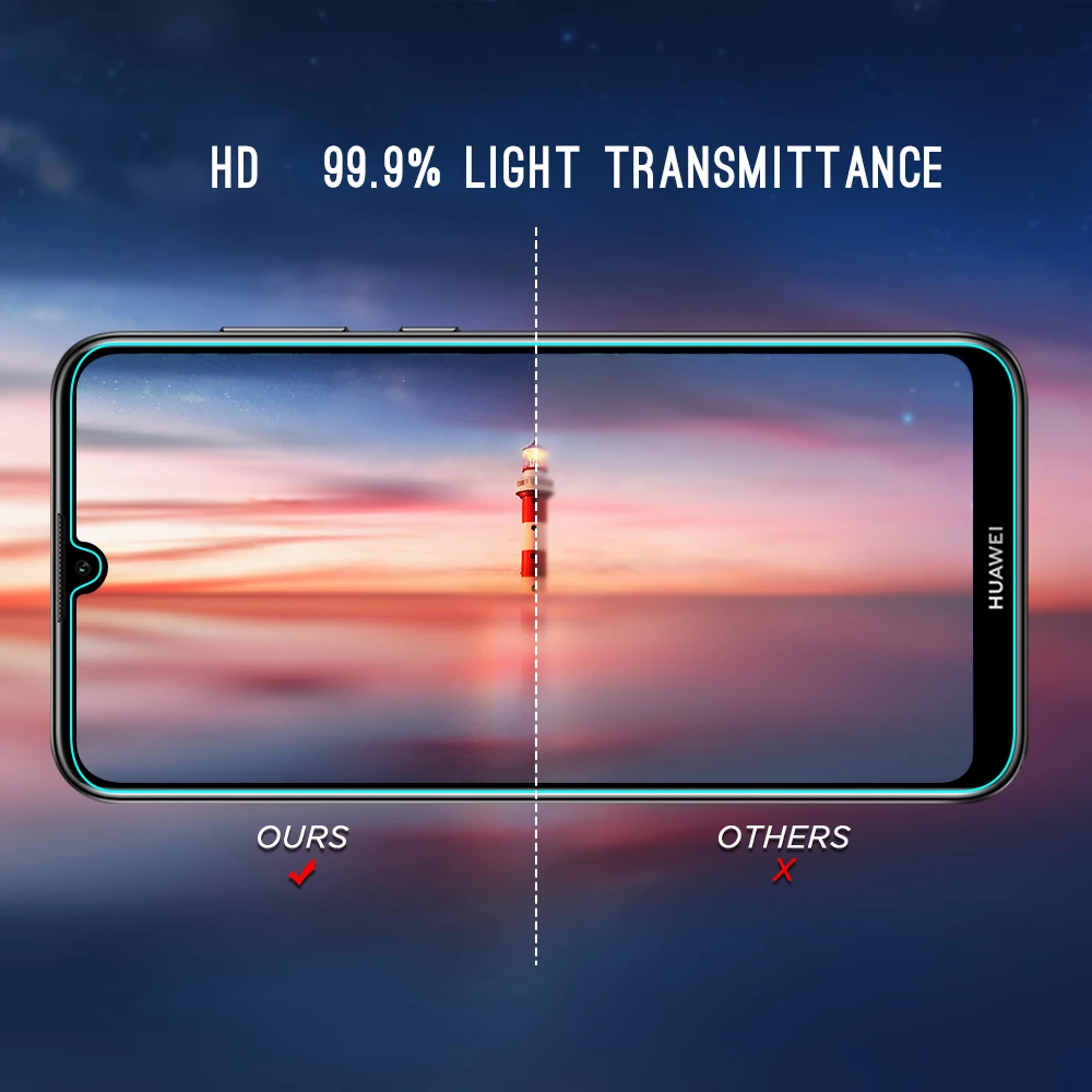 Защитное стекло для huawei Y7 2019 Prime hauwei pro y7pro закаленная Передняя пленка телефона
