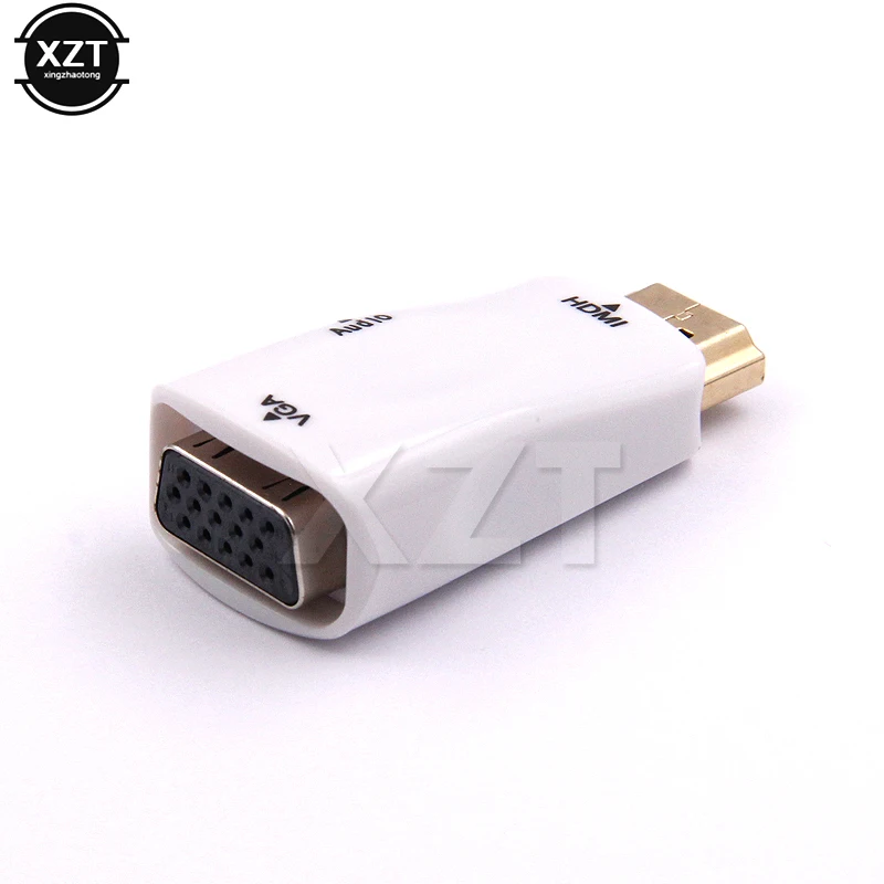 Адаптер HDMI совместимый с VGA преобразователь аудиокабелей со штекером 3 5 мм на