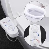 bidet toilet seat attachment ultra thin non electric self cleaning dual nozzles bidet sprayer hot cold water shower bidet