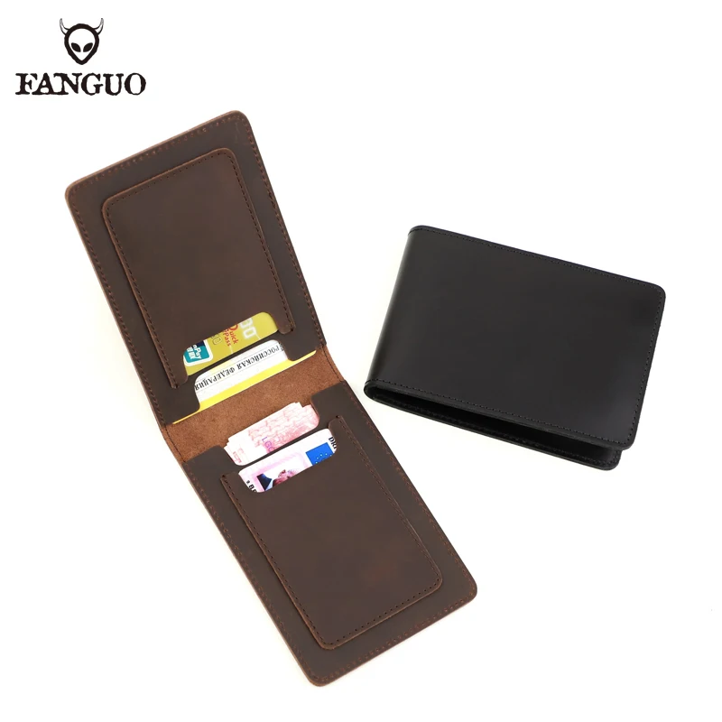 1 PCS Genuine Leather Bank ID Card Holder Slim Driver License Slot Auto Document Slot For Russian Handmade Credit Card Wallet