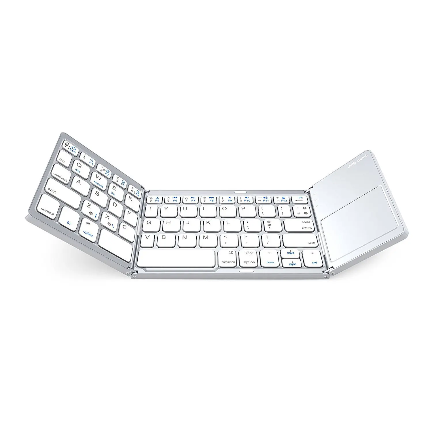 

English B033 Mini Folding keyboard, Wireless Bluetooth Keyboard with Touchpad for Windows, Android, IOS