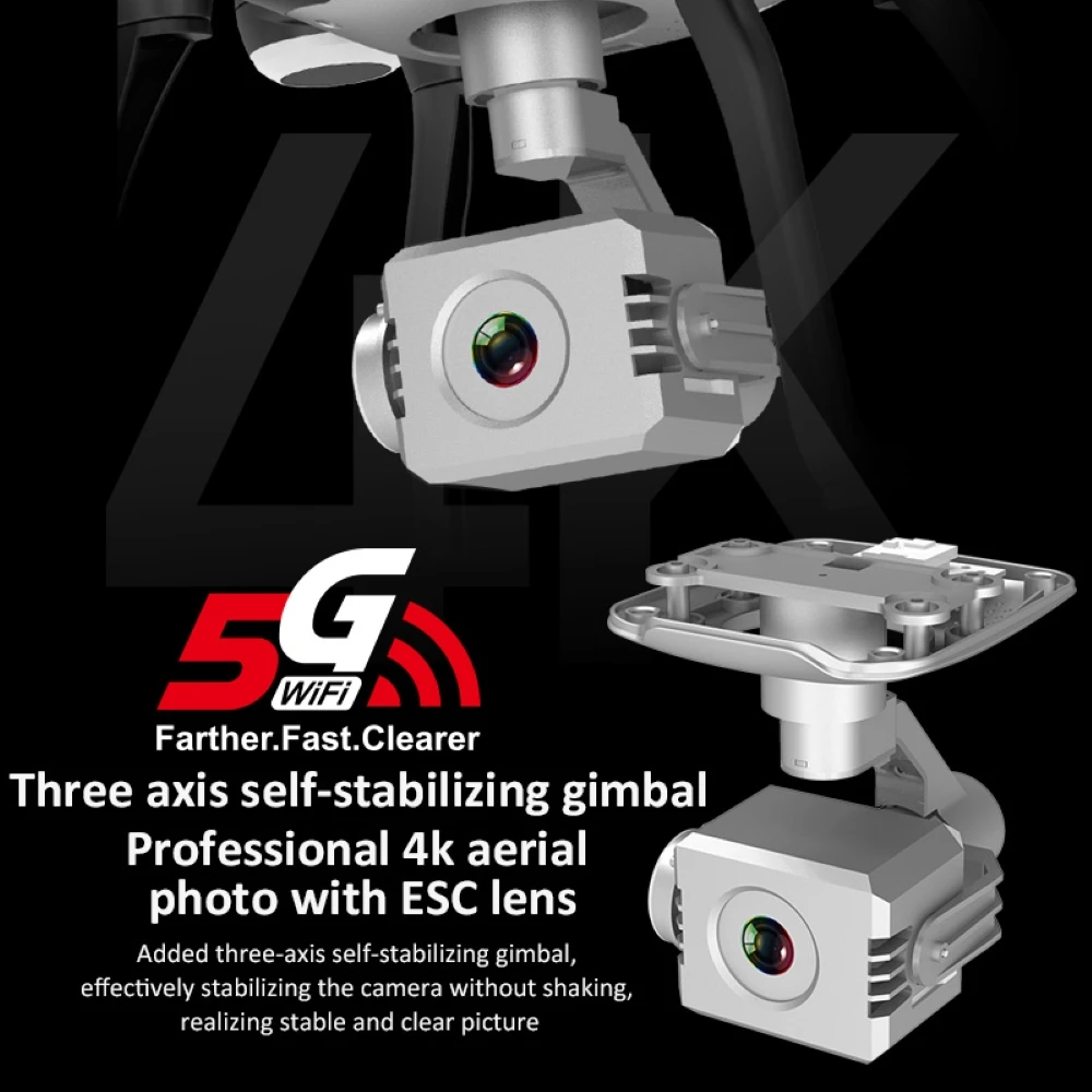 X35 Дрон с разрешением 4K GPS 3 осевому гидростабилизатору HD Камера 5G WI FI Квадрокоптер