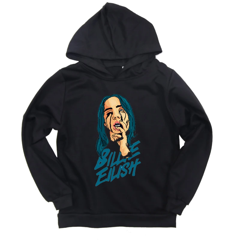 Новинка года; детские толстовки с капюшоном и принтом Billie Eilish для малышей; повседневные осенние толстовки для мальчиков и девочек; спортивная одежда с капюшоном для детей-подростков; Одежда для младенцев
