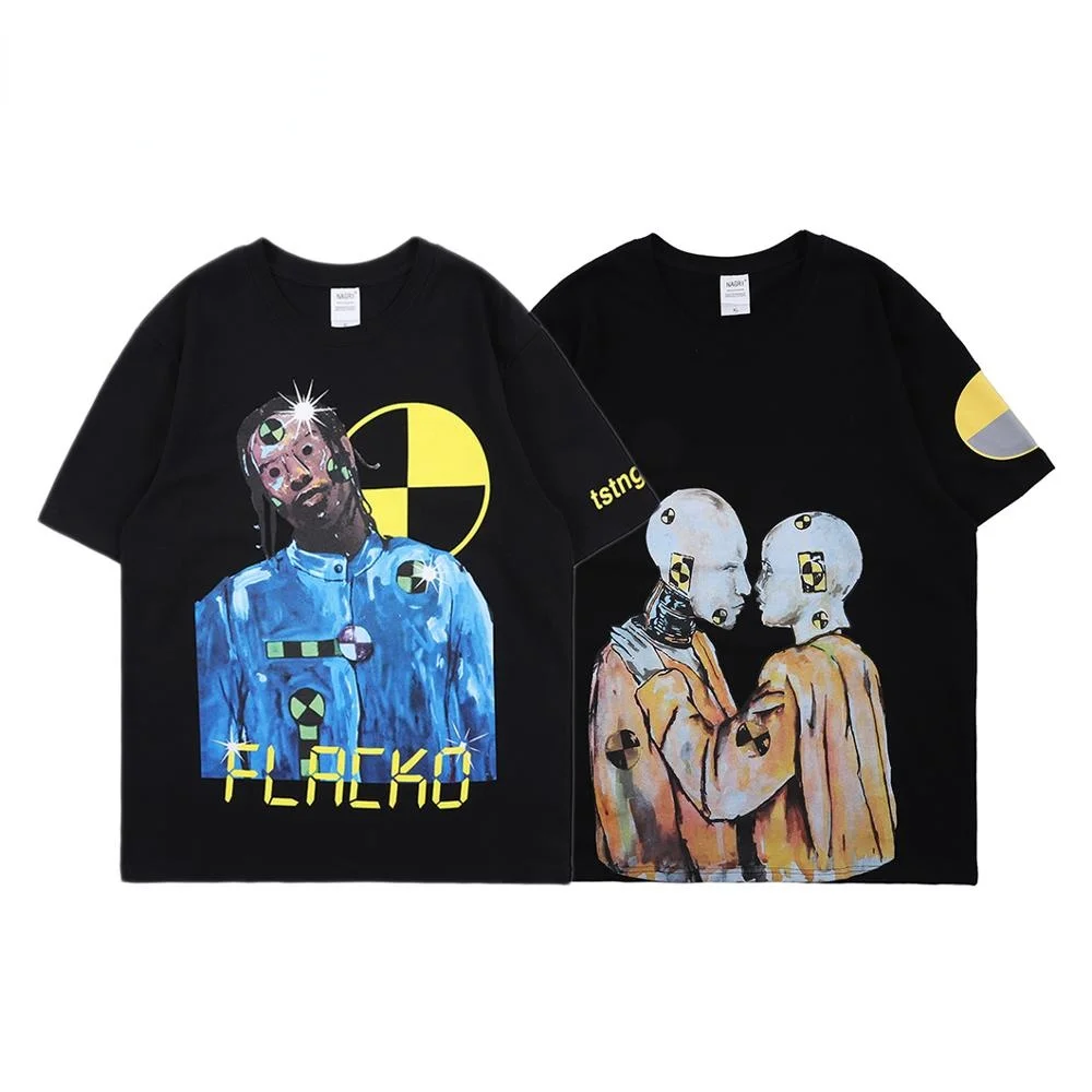 

Футболка с принтом надписи в стиле хип-хоп с коротким рукавом