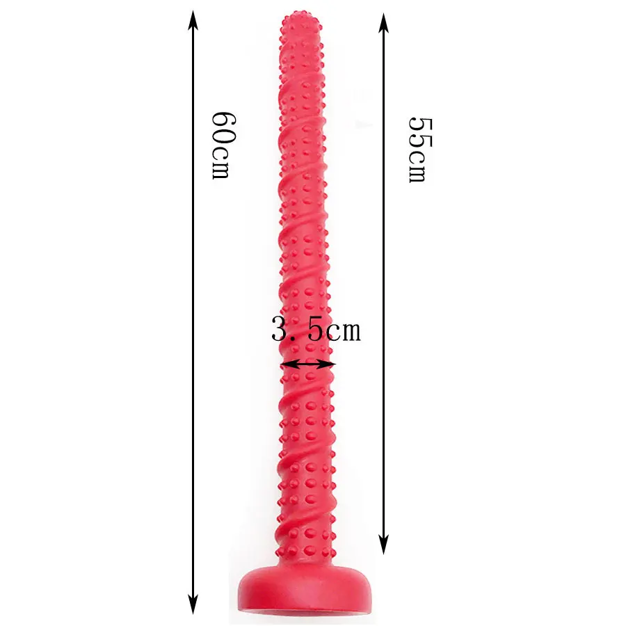 Реалистичный фаллоимитатор 55*3 5 см мягкая очень длинная Анальная пробка с