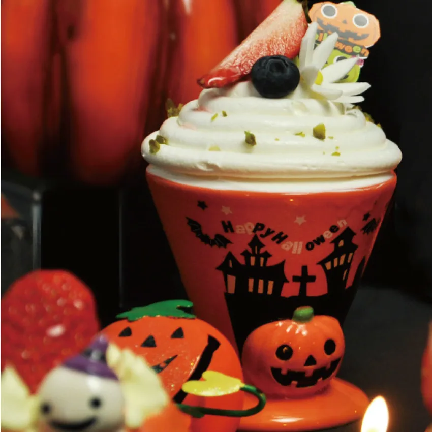 2 шт Хэллоуин Тыква призрак Новые Креативные искусственные торт десерт чаша