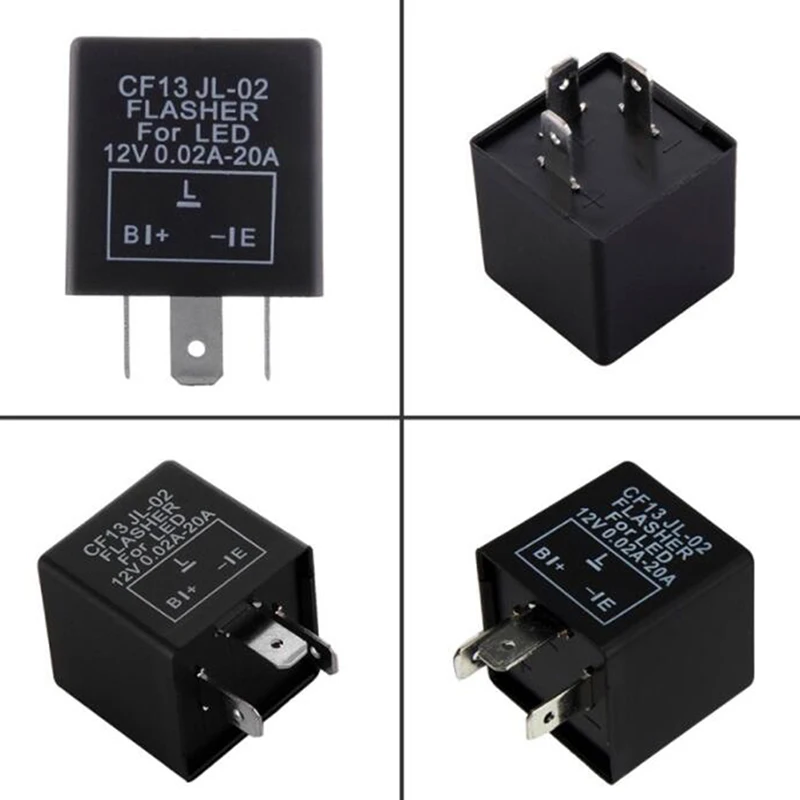 12В 3 контактный CF13/CF14 Регулируемая частота LED Flasher реле мотоцикла | Переключатели и рычаги для авто -4001032171054