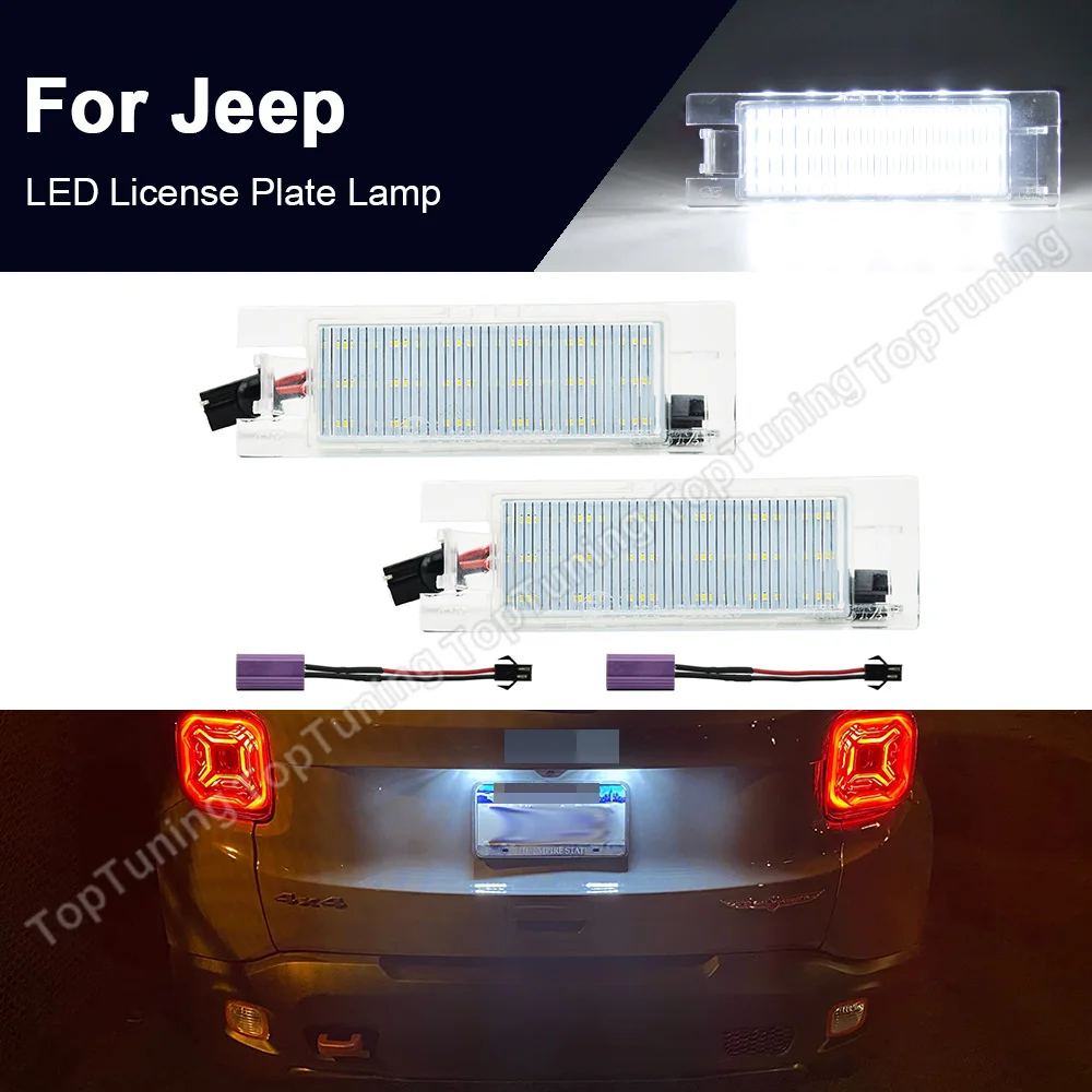

2X For Jeep Renegade 2015 2016 2017 2018 2019 2020 2021 Error Free Car LED Number License Plate Light Lamp Canbus