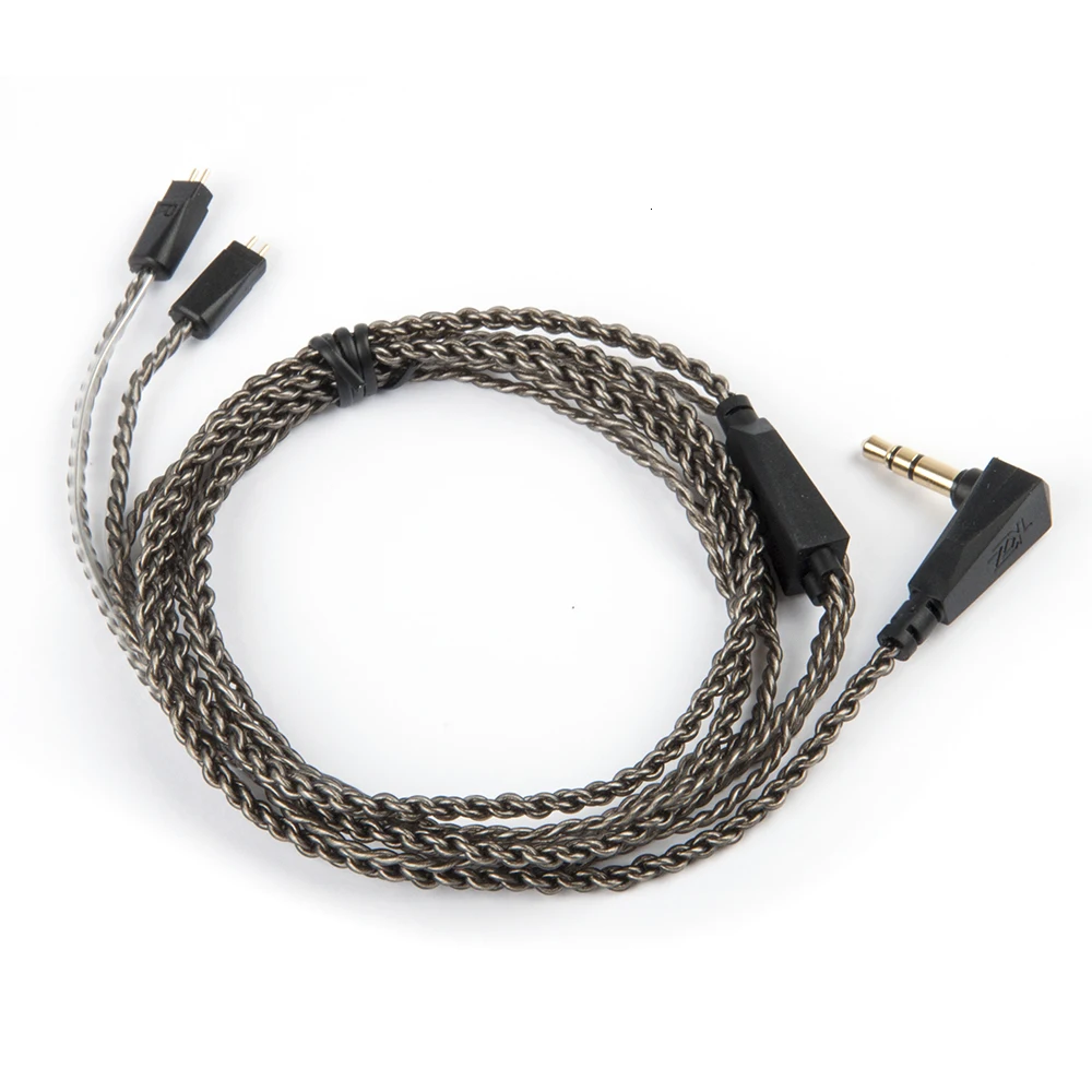 KZ ZS4/ZS5/ZS6/ZS10/AS10/BA10/ZST/ES4 кабель посеребренный высокой чистоты OFC обновление наушников кабель 0,75 мм для наушники KZ