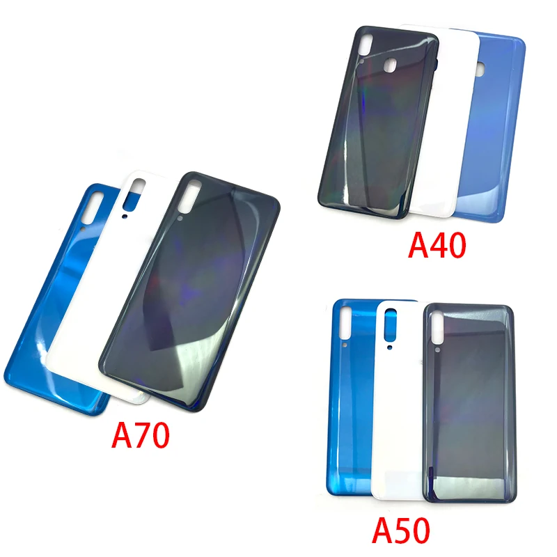 

10 шт./Лот, для Samsung Galaxy A40 A50 A70 A405F A505F A705F, задняя крышка аккумулятора, стеклянная задняя дверь, наклейка на корпус