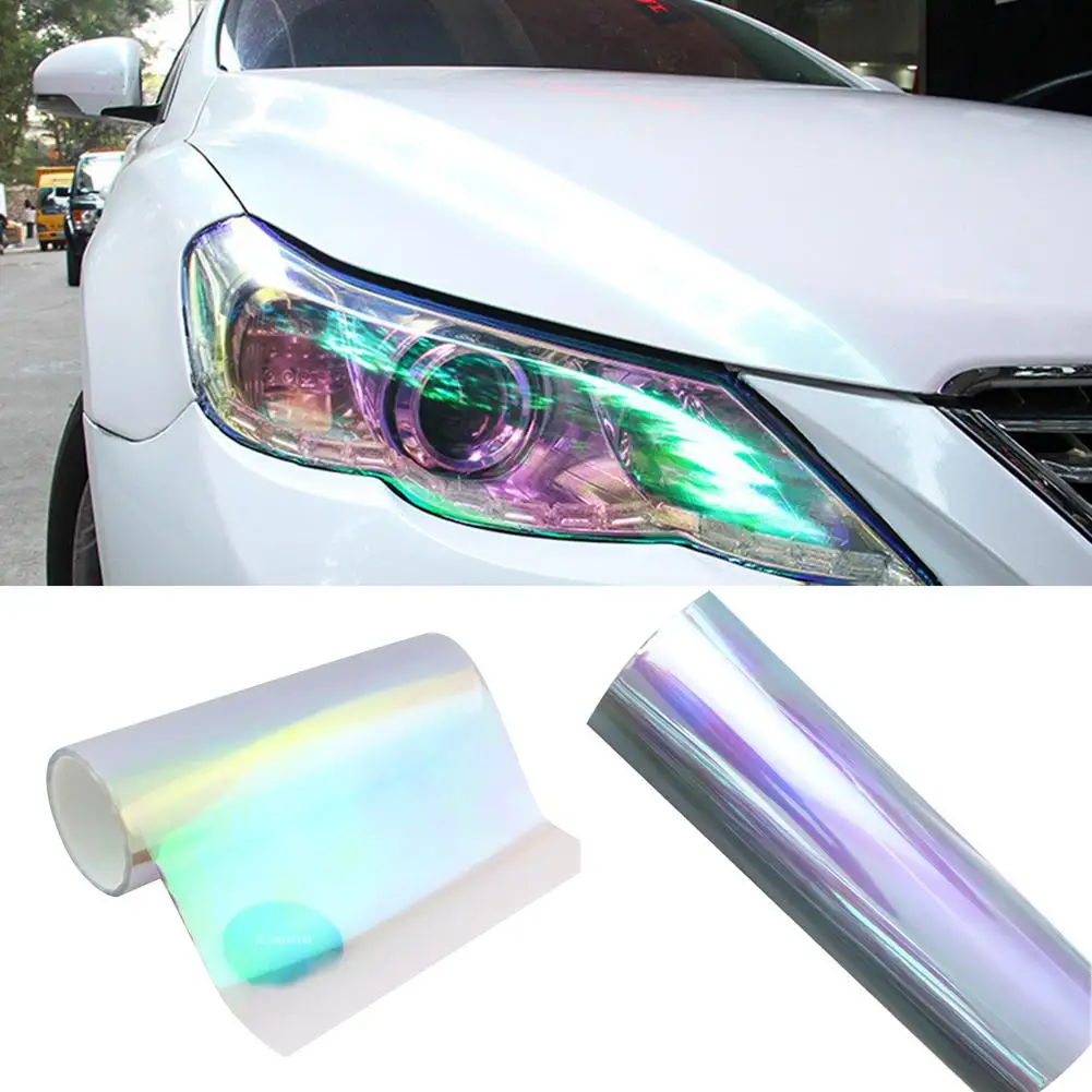 

30x60cm Taillight Film Colorful Color Changing Fog Lamp Tail Light Film Sticker Car DIY Styling Decor Auto Exterior Supplies