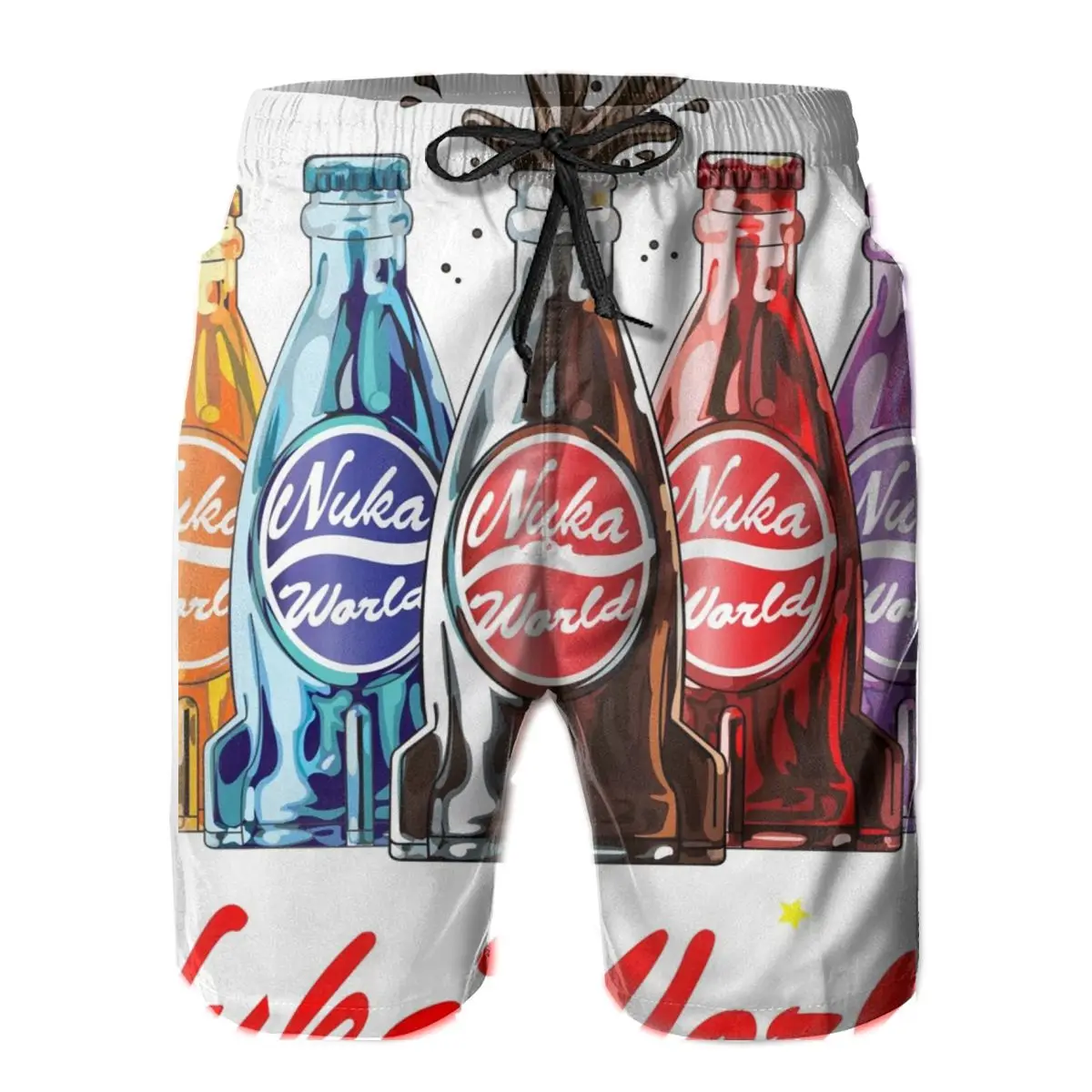

Men Pants World Bottels Surfing Beach Board Swim Trunks Sport Quick Dry Mesh Casual Funny Pretty Shorts for Adult