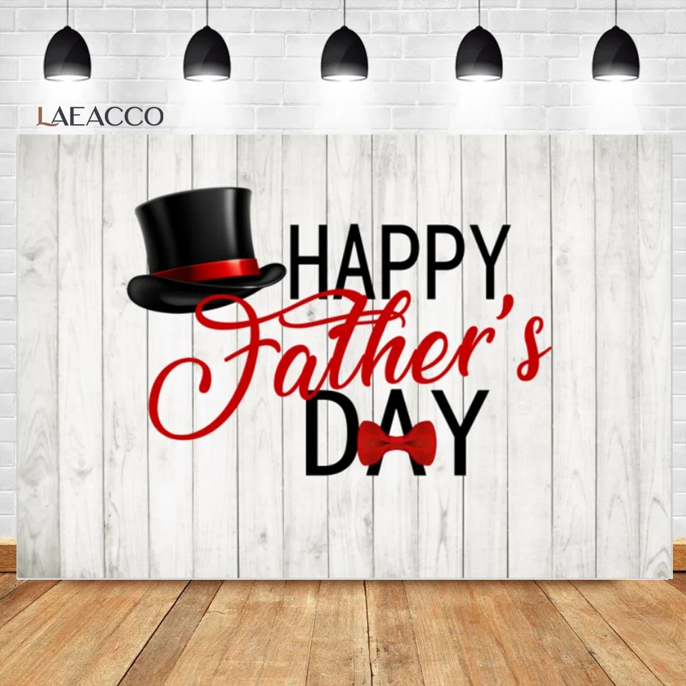 

Laeacco Happy Father's Day белый настенные текстурные фоны на заказ для студийных шляпа Фото фон для фотосъемки по индивидуальному заказу плакат портр...