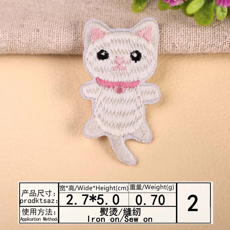 1 шт. Симпатичные термоклейкие нашивки с изображением кошки из мультфильма серия