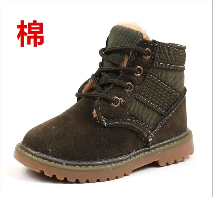 Модная детская повседневная обувь детские ботинки Martin для мальчиков и девочек