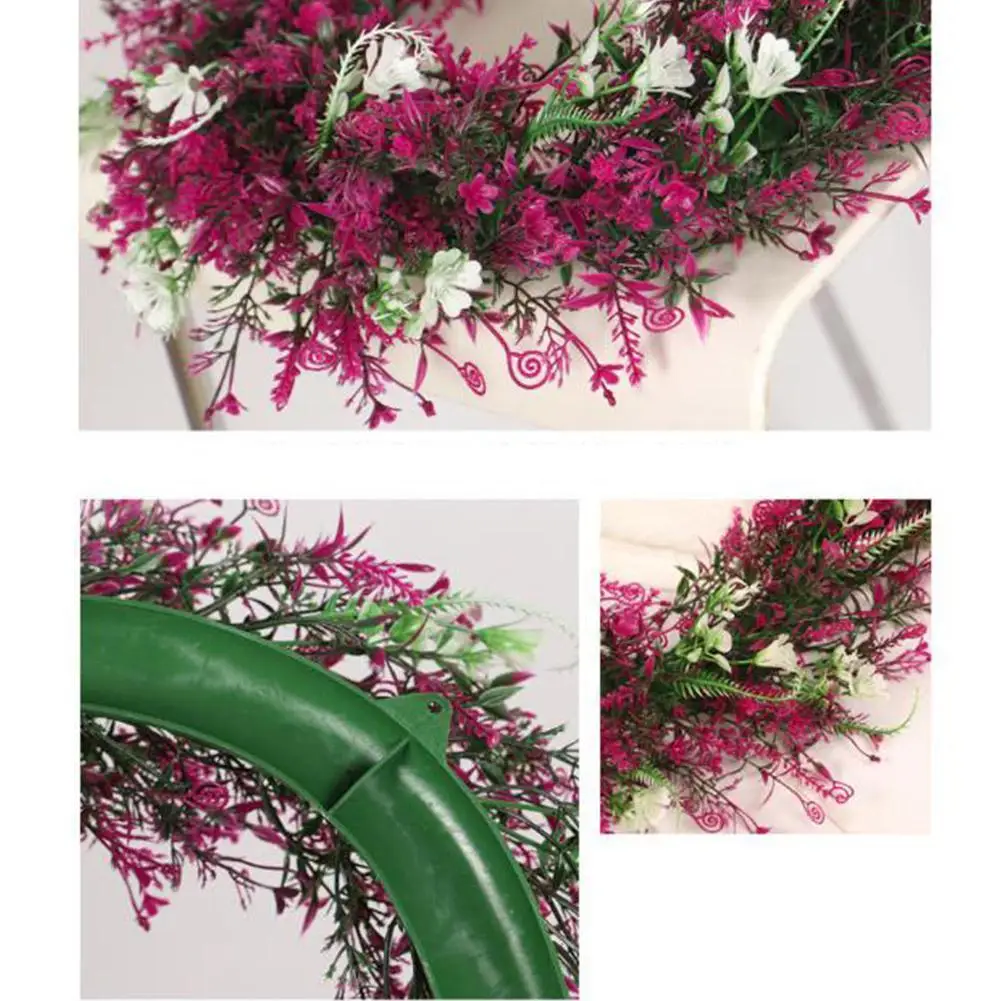 

Artificial Phoenix Tail Leaf Wreath Door Garland for Front Door Wedding Wall Home Decor