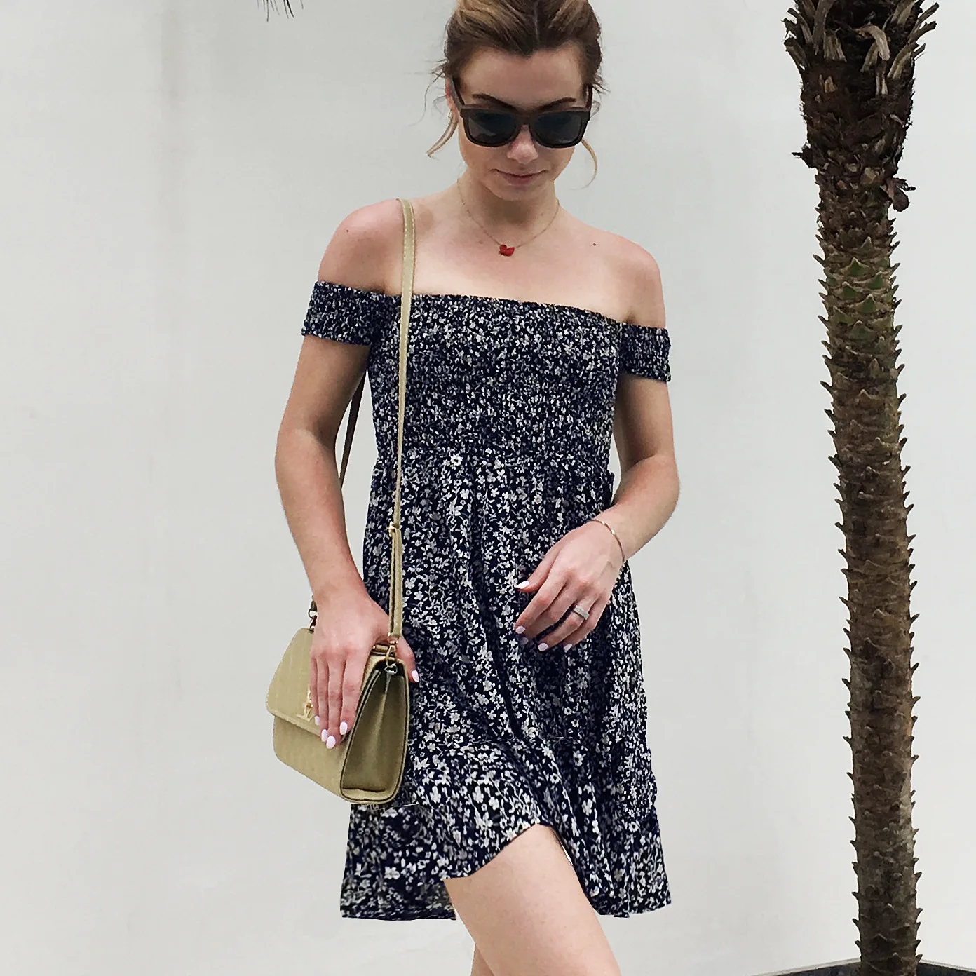 Женское модное платье с открытыми плечами и принтом лето 2020 сексуальное мини на