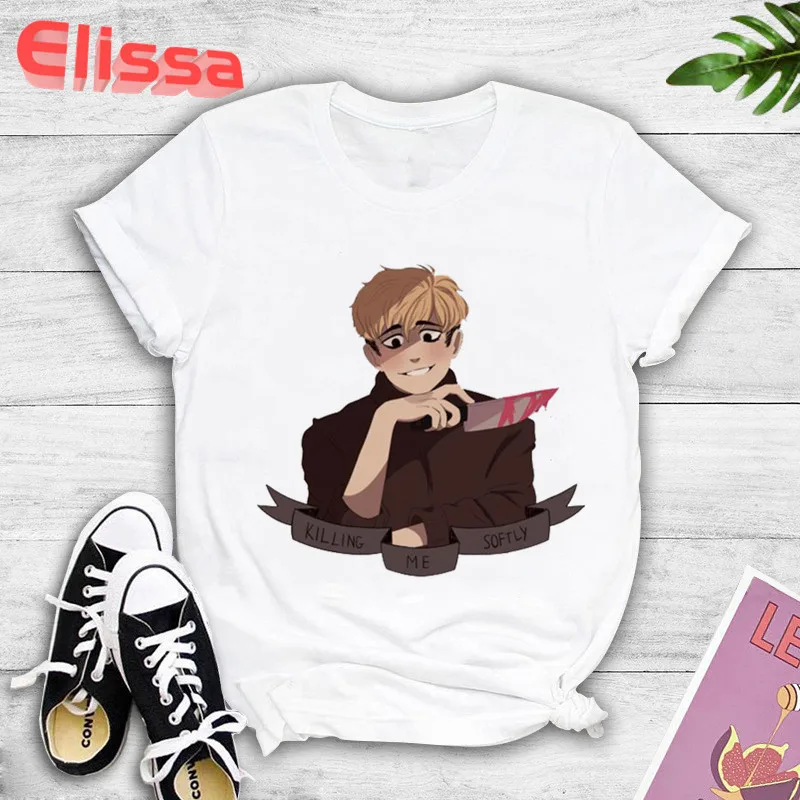 

Women T Shirt Sangwoo Yoonbum Killing Stalking Yaoi Manga Print Harajuku Tees T-shirt Unisex Tops Hip Hop Casual Funny T Shirt