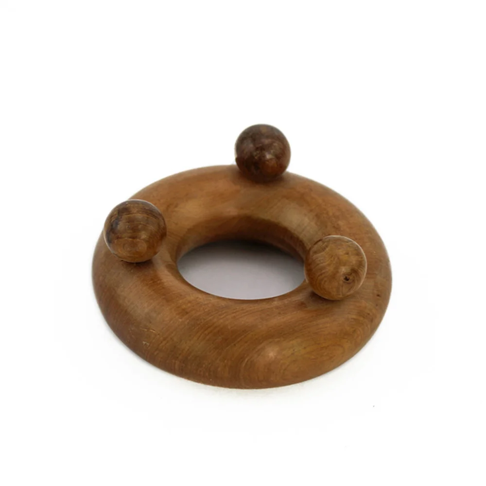 

Round Wood Meridian Health Massager Durable Portable Reflexology Acupressure Pain & Stress Relief Treatment Tool