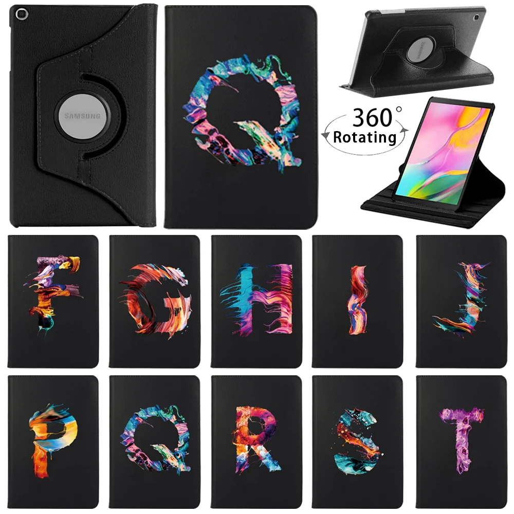 

360 Degree Rotating PU Leather Flip Cover Case For Samsung Galaxy Tab A 10.1" 2019 T510 T515/Tab S6 Lite P610 Tablet Case