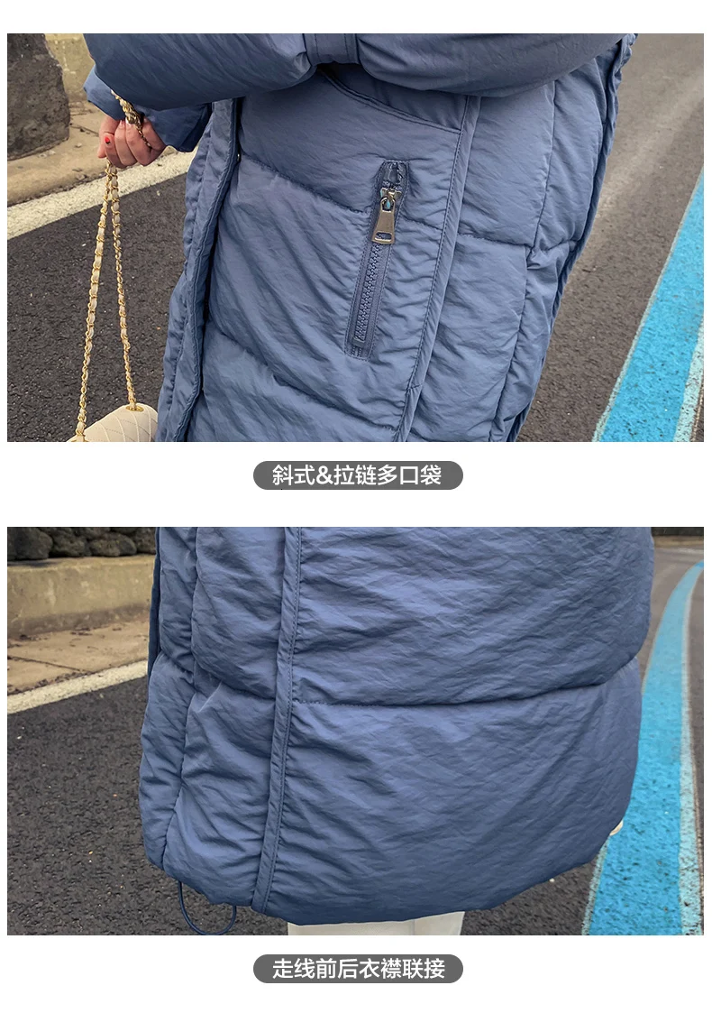 Шикарная длинная шуба с капюшоном Winter Down Coat хлопковая куртка
