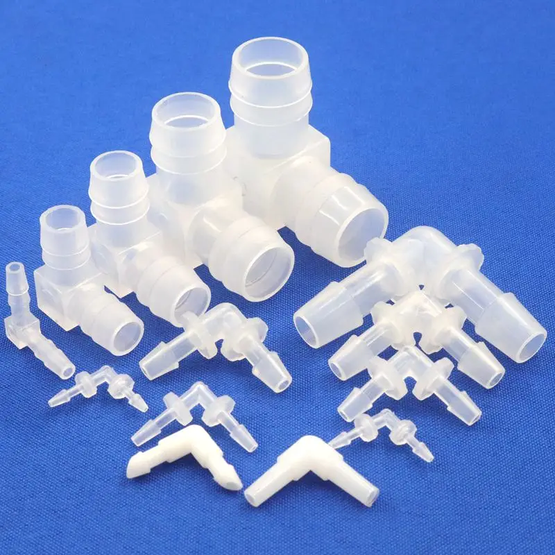 

200~5pcs 1.6-11.1mm PP Plastic Equal Elbow Connectors Soft Pipe Fittings Aquarium Water Pipe Aerator Air PumpTube Hose Joints