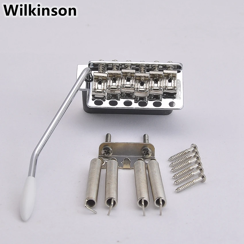 

1 Set Genuine Wilkinson WV6-SB Vintage Type ST Electric Guitar Tremolo System Bridge Chrome Silver for Strat Guitar