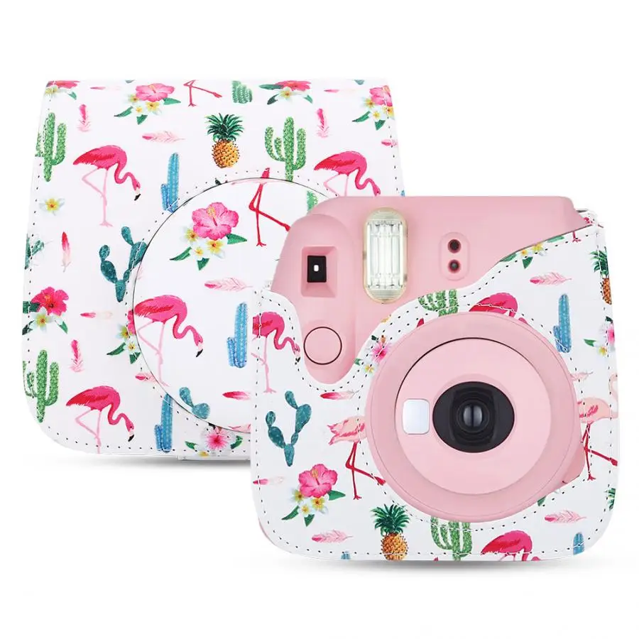 Защитный чехол для камеры с плечевым ремнем для Fuji Fujifilm Instax Mini 8/8+/9(белый