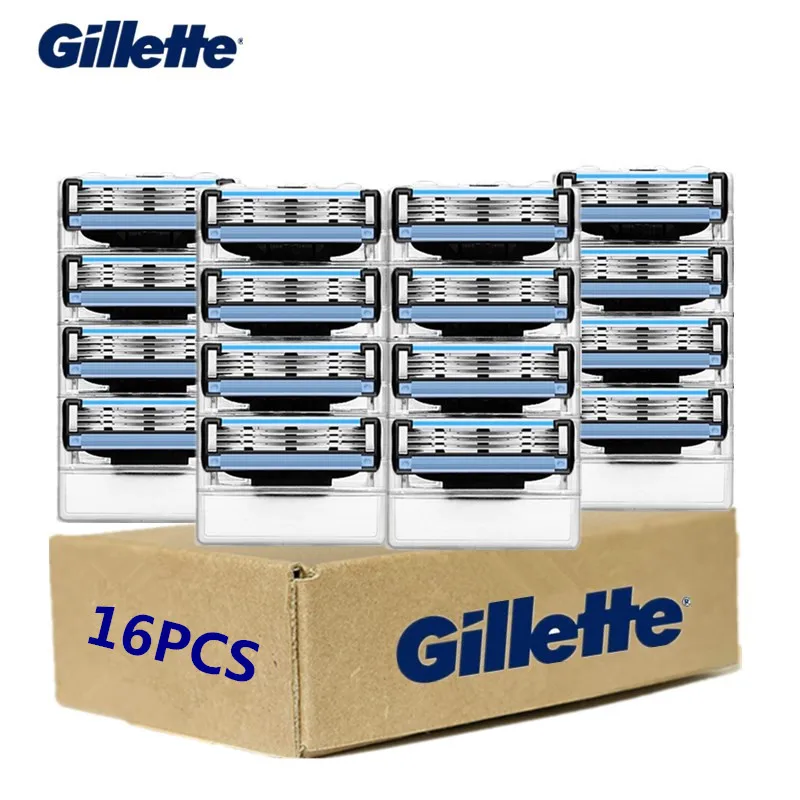 

16PCS Original Mach3 Gillette Razor Blades Men Shaving Razor Blade For Men Face Hair Remova Sharp 3-Layer Shaver Blade Tool