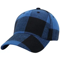 new plaid baseball cap men hip hop casquette peaked cap adjustable sunscreen cotton four seasons outdoor casual headwear