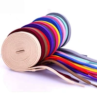 1pair double flat laces high quality polyester shoelaces sneakers fashion sports casual shoe lace solid flat shoelace 28colors
