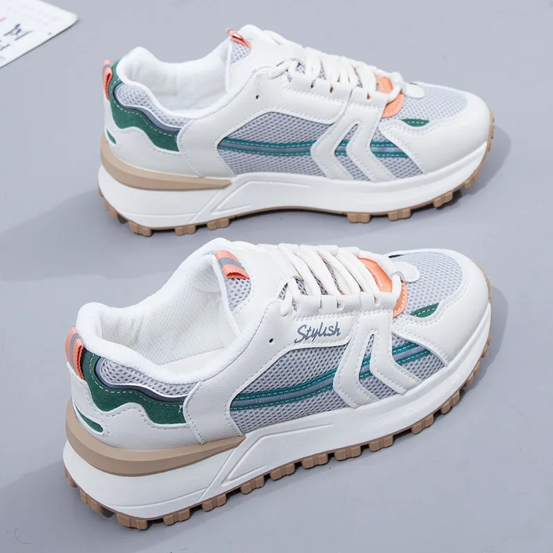 

Summer Sneakers Women Breathable White Shoes Flats 2021 Spring New Female Casual Shoes White Sneakers Wedges