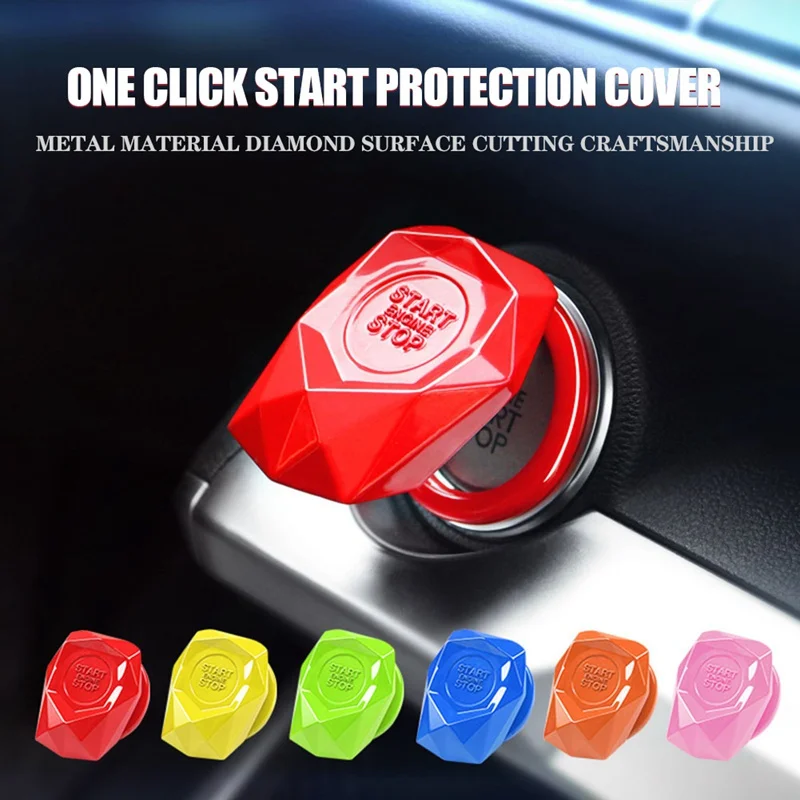 

1 Pcs Car SUV Engine One Click Start Stop Push Button Decoration Cover Ignition Switch Trim Accessoires