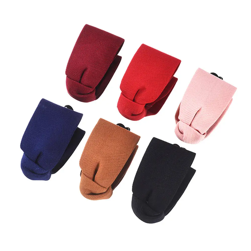 Корейский сладкий тканевый бант коготь для волос элегантная женская однотонная